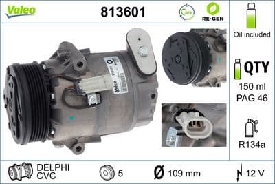 Compresor, aire acondicionado VALEO 813601