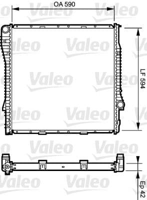 Radiador, refrigeración del motor VALEO 734894