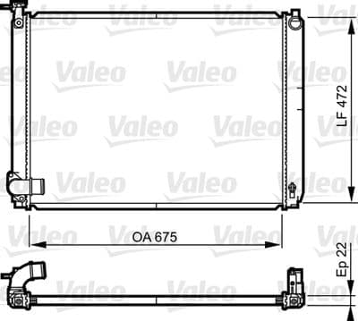Radiador, refrigeración del motor VALEO 735571