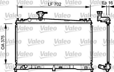 Radiador, refrigeración del motor VALEO 735053