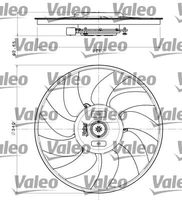 Ventilador, refrigeración del motor VALEO 696349