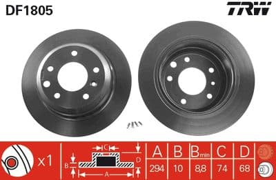 Disco de freno TRW DF1805