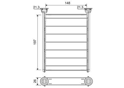 Radiador de calefacción, calefacción interior VALEO 811688
