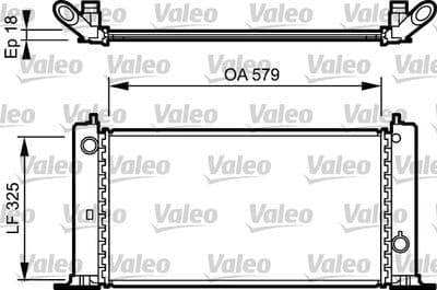Radiador, refrigeración del motor VALEO 734228