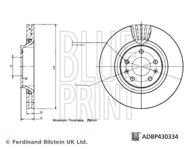 Disco de freno BLUE PRINT ADBP430334