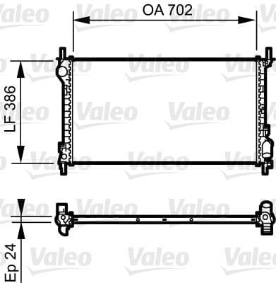 Radiador, refrigeración del motor VALEO 735167