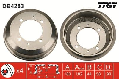 Tambor de freno TRW DB4283