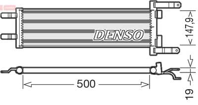 Radiador de aceite, aceite de motor DENSO DRL01003