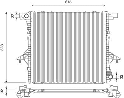 Radiador, refrigeración del motor VALEO 701379