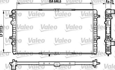 Radiador, refrigeración del motor VALEO 732698