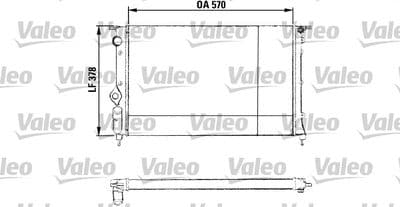 Radiador, refrigeración del motor VALEO 730551
