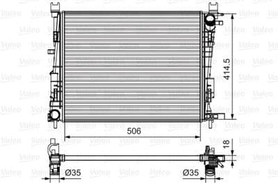 Radiador, refrigeración del motor VALEO 735634