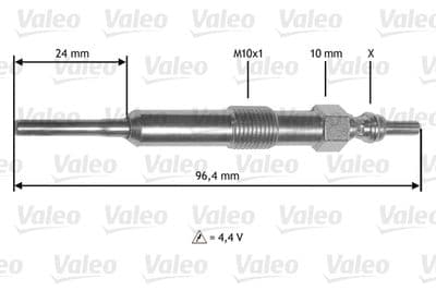 Bujía de precalentamiento VALEO 345171