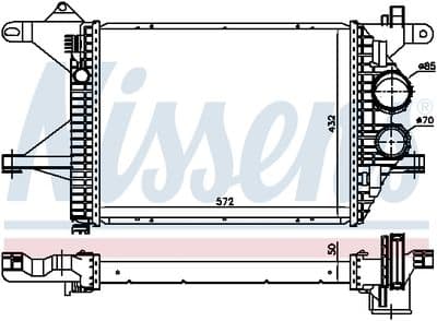 Radiador de aire de admisión NISSENS 96976