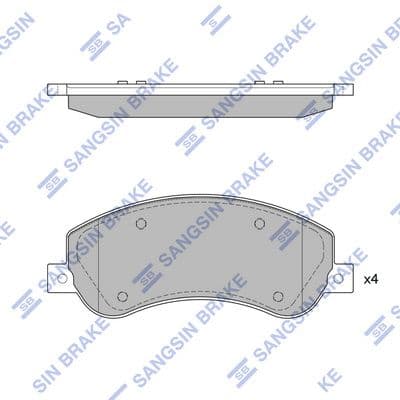 Juego de balatas de freno Hi-Q SP1675A