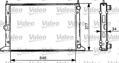 Radiador, refrigeración del motor VALEO 731386