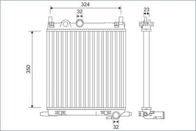 Radiador, refrigeración del motor VALEO 701128