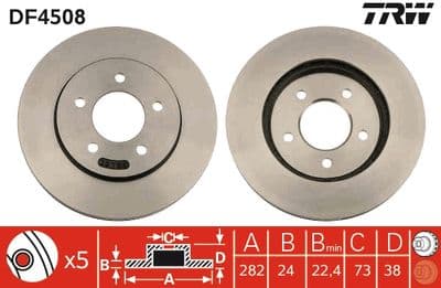 Disco de freno TRW DF4508