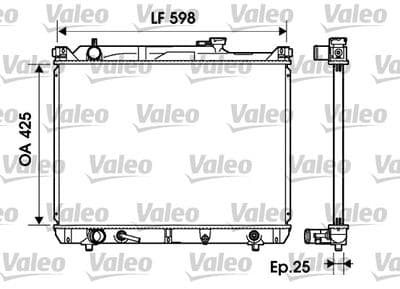 Radiador, refrigeración del motor VALEO 734161