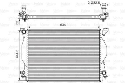 Radiador, refrigeración del motor VALEO 734419