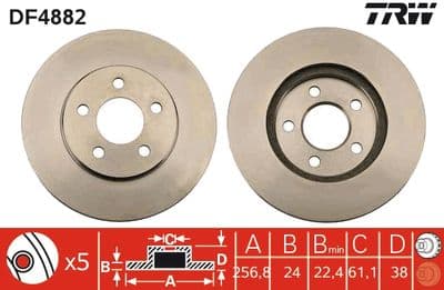 Disco de freno TRW DF4882