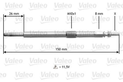 Bujía de precalentamiento VALEO 345191