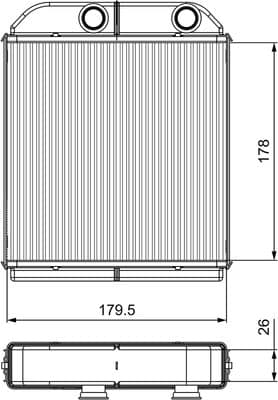Radiador de calefacción, calefacción interior VALEO 811538