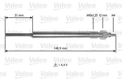 Bujía de precalentamiento VALEO 345182