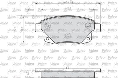 Juego de balatas de freno VALEO 872486
