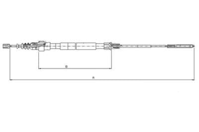Cable de accionamiento, freno de estacionamiento TEXTAR 44003500