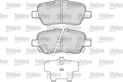 Juego de balatas de freno VALEO 601674