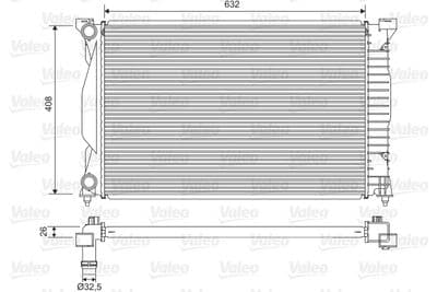 Radiador, refrigeración del motor VALEO 734269