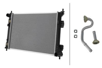 Radiador, refrigeración del motor HELLA 8MK 366 310-231