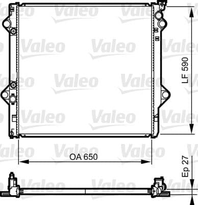 Radiador, refrigeración del motor VALEO 735569