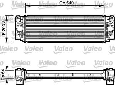 Radiador de aire de admisión VALEO 818732