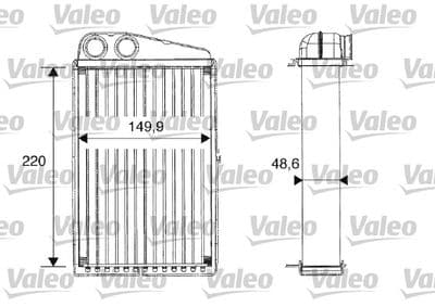Radiador de calefacción, calefacción interior VALEO 812247