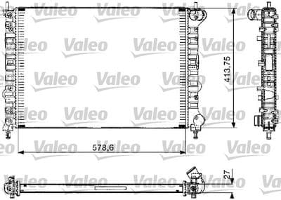 Radiador, refrigeración del motor VALEO 732582