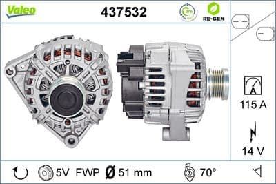 Alternador VALEO 437532