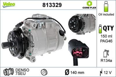 Compresor, aire acondicionado VALEO 813329