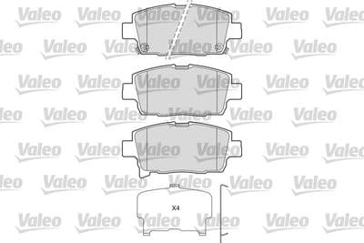 Juego de balatas de freno VALEO 601673