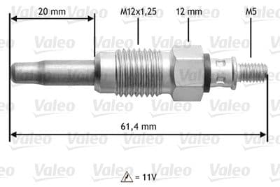 Bujía de precalentamiento VALEO 345108