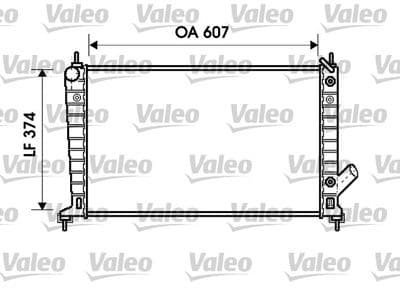 Radiador, refrigeración del motor VALEO 734830