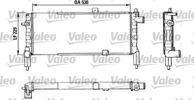 Radiador, refrigeración del motor VALEO 883920