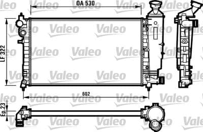 Radiador, refrigeración del motor VALEO 731526