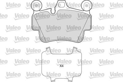 Juego de balatas de freno VALEO 601672