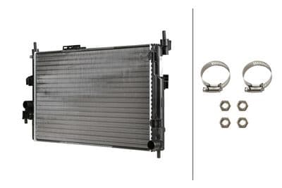 Radiador, refrigeración del motor HELLA 8MK 366 312-001