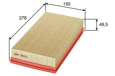 Filtro de aire VALEO 585037