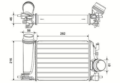 Radiador de aire de admisión VALEO 881577