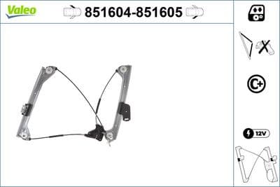 Elevador para ventanas VALEO 851604