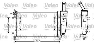 Radiador, refrigeración del motor VALEO 734457